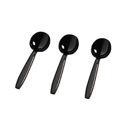 FINELINE SETTINGS Black Soup Spoons- Box 2505-BK